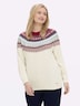 Pullover Langarm Jacquard Sonstiges Muster Ohne Kragen