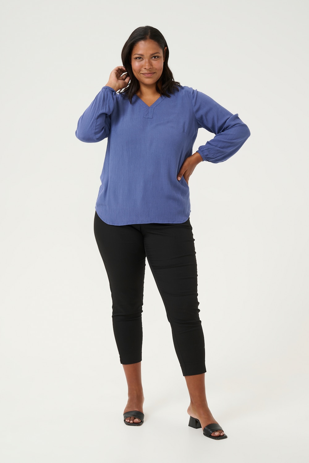 Langarm-Bluse Regular fit
