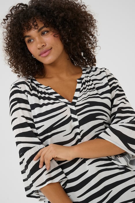 Blouse met korte mouwen Regular fit