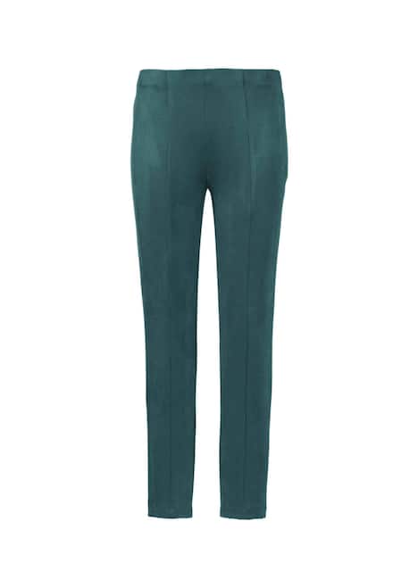 Moderne Leggings in trendigem Velourslederimitat