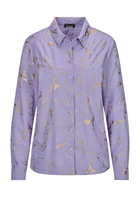 Druckbluse mit schimmerndem Print