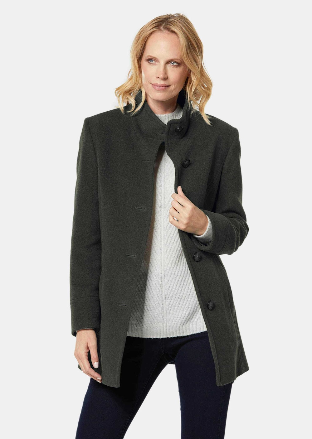 Unentbehrliche Wolljacke mit feinen Details