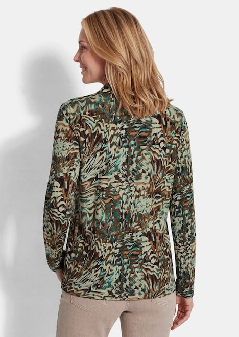 Shirt met opstaande kraag en lange mouwen