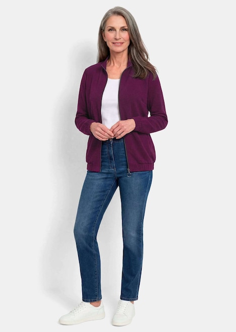 Jerseyjacke mit Ottomanstruktur
