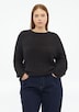 Flauschiger Pullover mit Rundhalsausschnitt