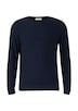 Strickpullover mit Flammgarnstruktur und Rollkante