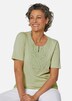 GOLDNER Kanten shirt Shirt met ronde hals en gehaakt kant