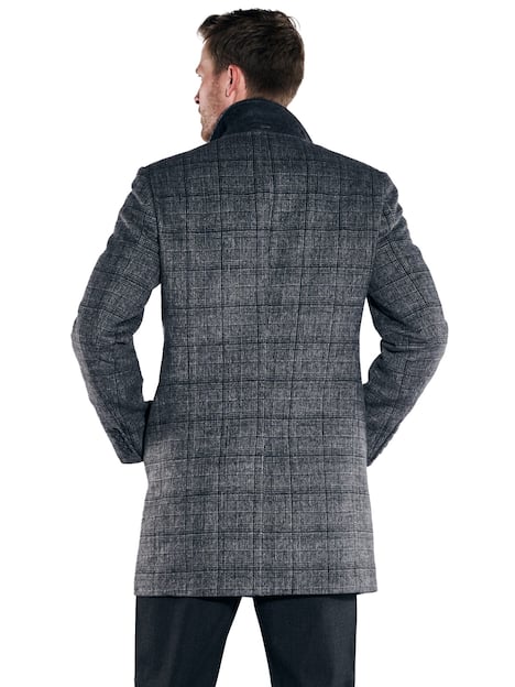 engbers Herren Mantel mit herautrennbarem Inlet , Anthrazit