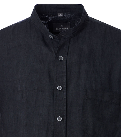 Leinenhemd Kurzarm uni Casual Fit