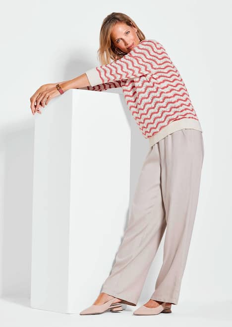 GOLDNER Tricot pullover Tricot pullover met 3/4-mouwen