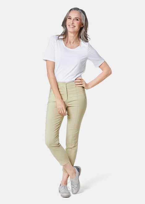 GOLDNER Broek Elastische broek met extra stiksels