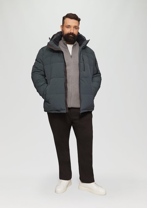 Wasserabweisende Steppjacke mit abnehmbarer Kapuze