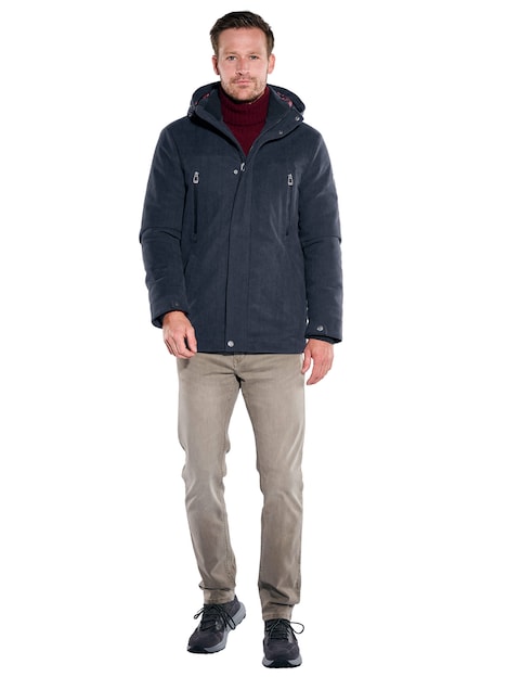 Herren Wasserabweisende Funktionsjacke mit Cord-Struktur , Saphirblau
