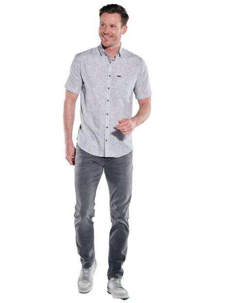 engbers Herren Kurzarm-Hemd mit Leinenanteil , Anthrazit