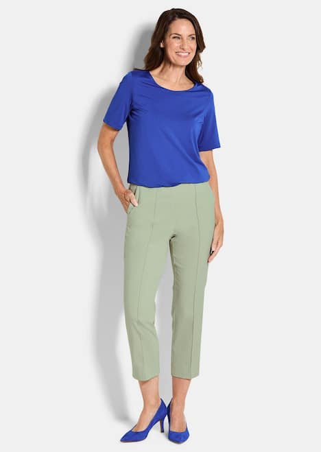 Elegante 7/8-Hose mit Biesen