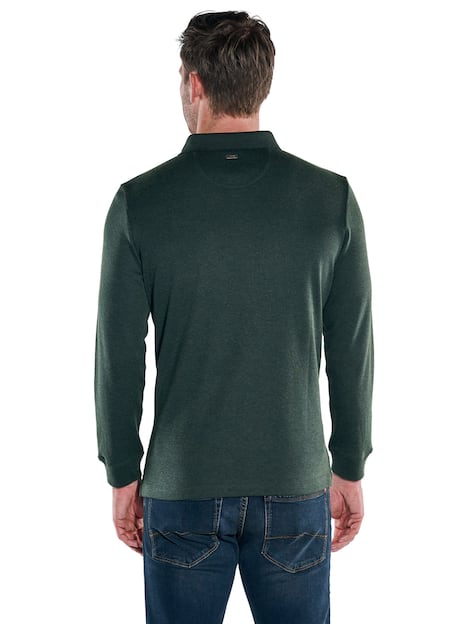 engbers Herren Langarm-Shirt mit Polokragen , Petrolgruen