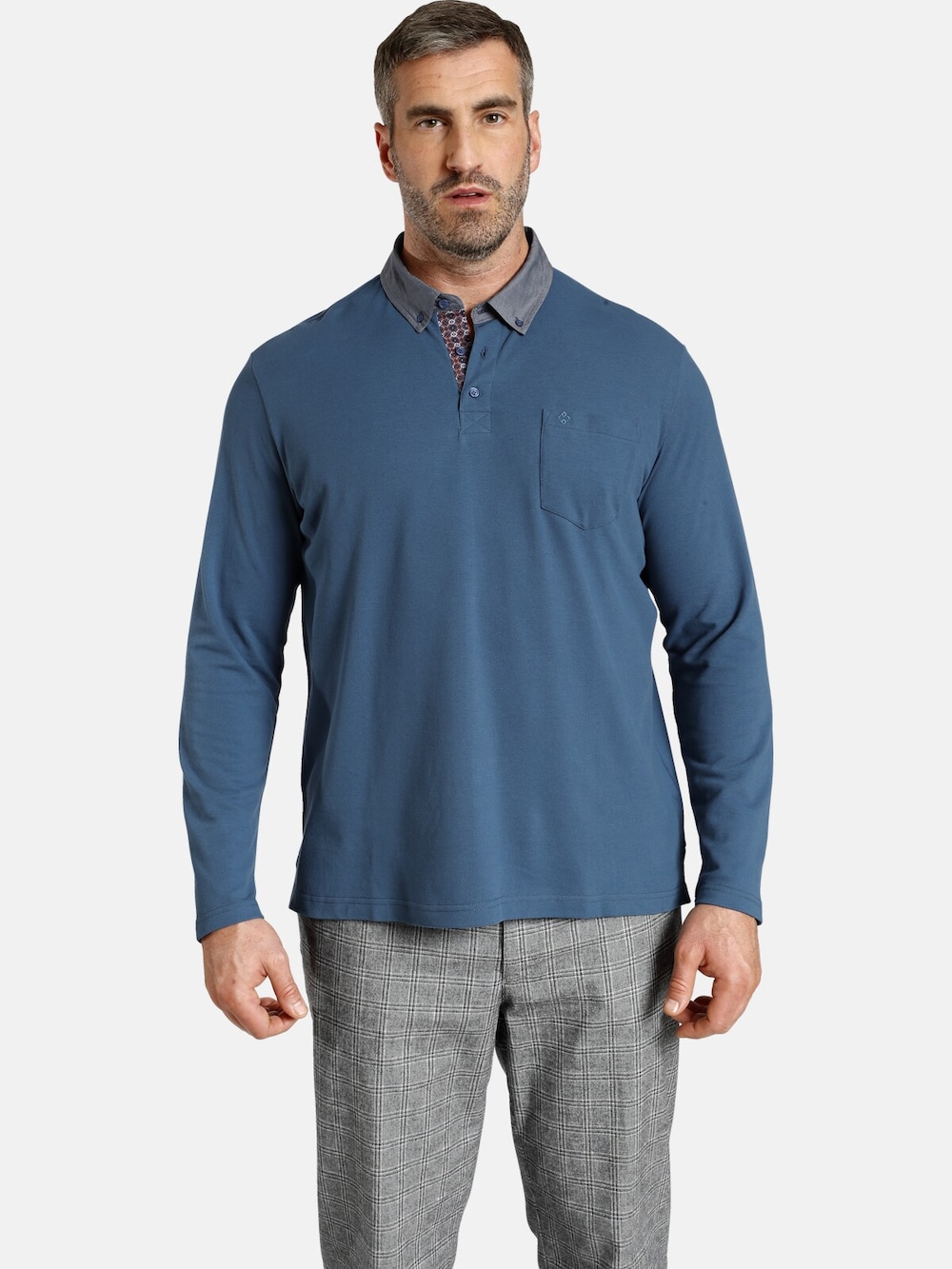 Charles Colby Langarm-Poloshirt DUKE BRENNAN