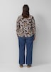 Strukturierte Viskosemix-Bluse mit All-over-Print