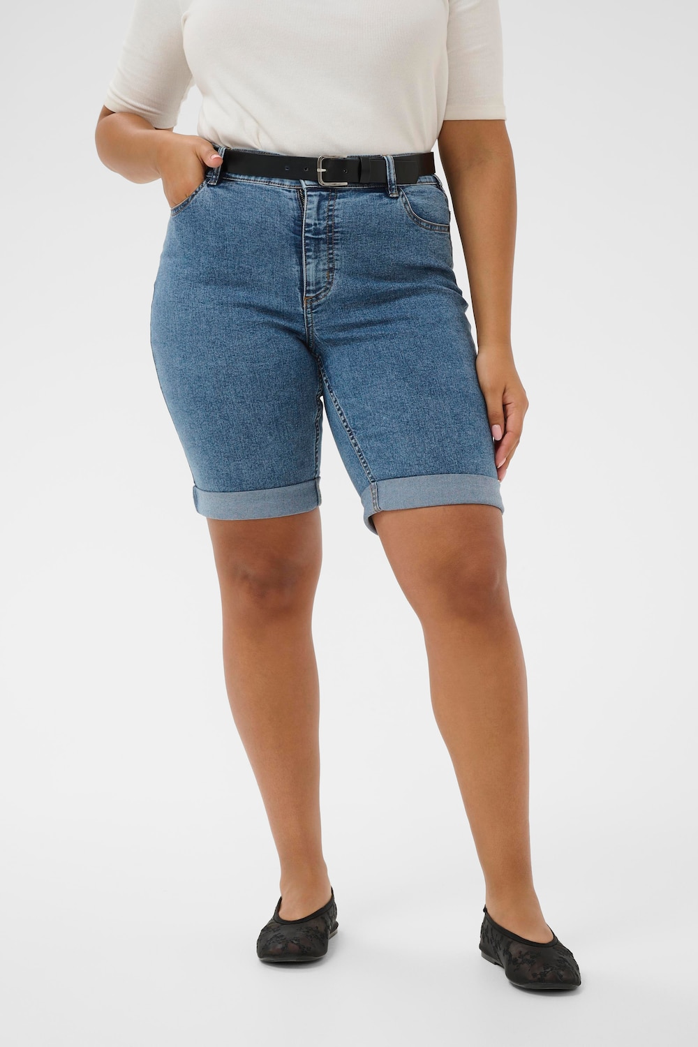 Denim short Regular fit