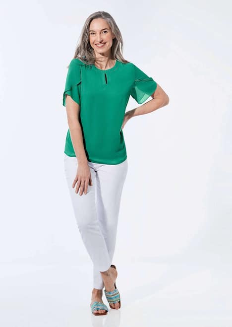 Bluse mit aufregender Ärmellösung