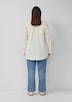 Elastische strukturierte Bluse mit weitem Arm