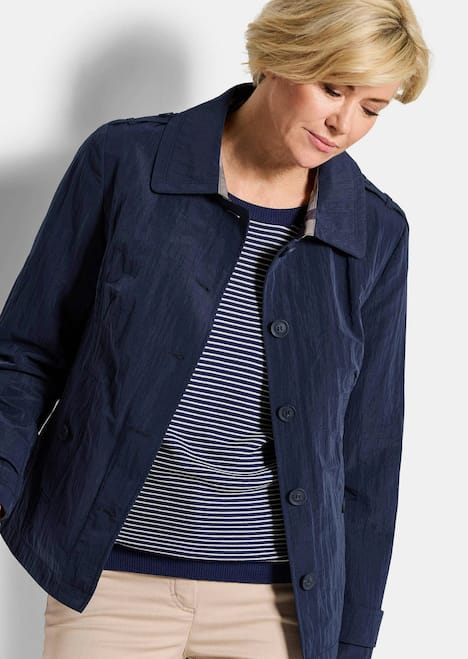 Übergangsjacke mit Crash-Optik