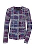 Elegante Jersey-Jacke mit Karomuster
