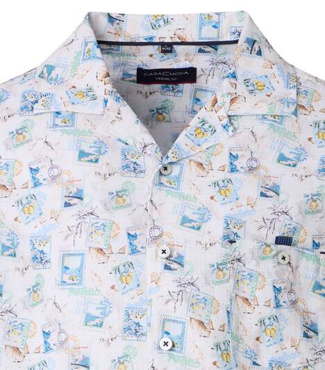 Freizeithemd Kurzarm Print Casual Fit