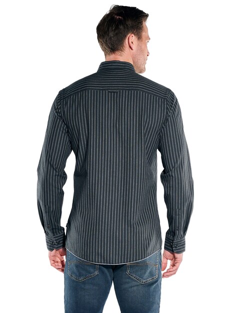 Herren Hemd gemustert , Schwarz