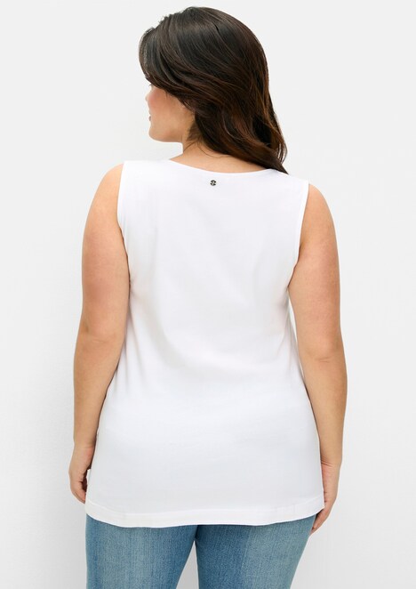 Tanktop Ärmellos Uni Ohne Kragen