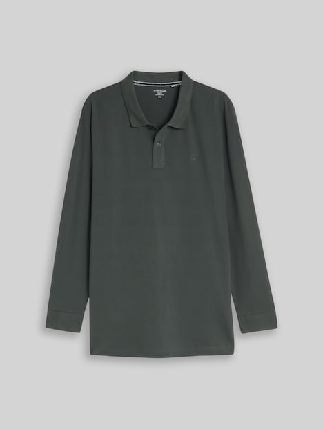 Langarm Piqué Poloshirt