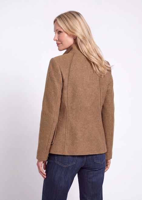 Elegante korte jas met opstaande kraag