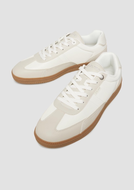 Schnür-Sneaker in Leder-Optik