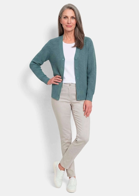Elegante Strickjacke mit V-Ausschnitt