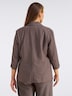 Leinen-Blazer 3/4-Arm Reverskragen