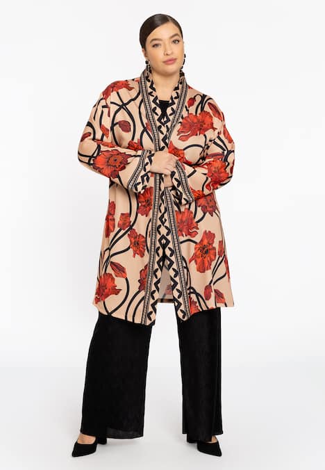 Strickjacke mit Druck