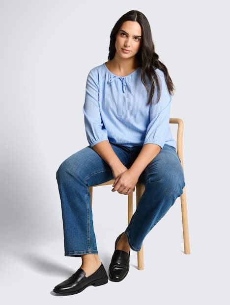 Bluse mit Streifenmuster