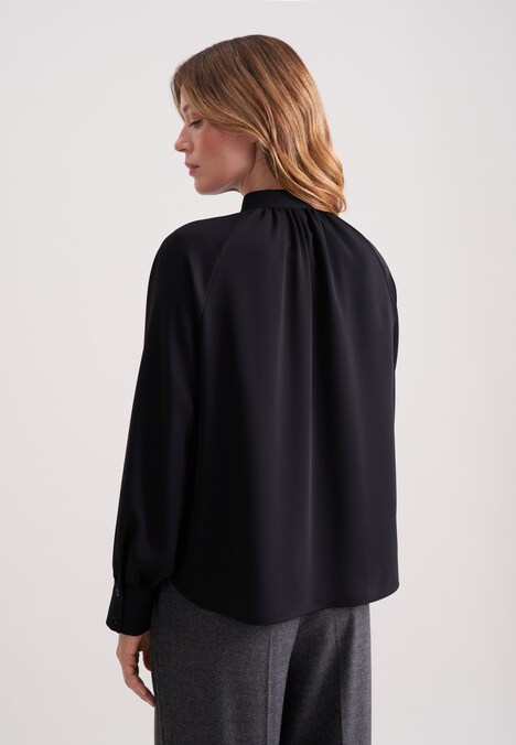 Damen Stehkragenbluse - Uni