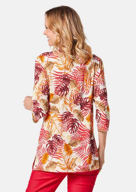 Figurschmeichelndes Drucktunika-Shirt