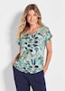 Sommershirt mit Print, V-Ausschnitt