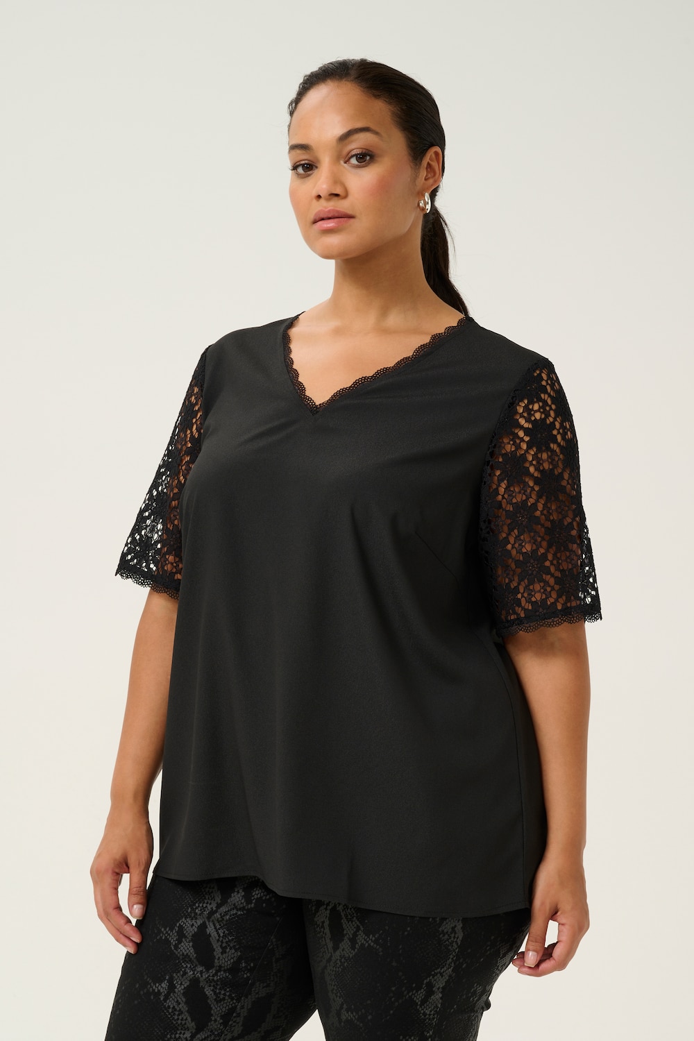 Blouse met korte mouwen Regular fit