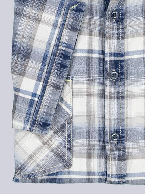 engbers Herren Kurzarm-Hemd kariert , Indigoblau