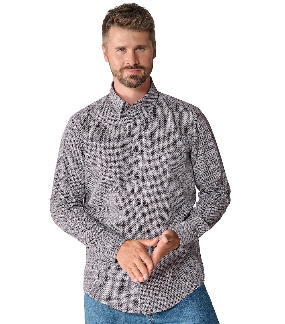 Freizeithemd Print Comfort Fit