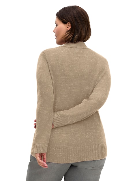 Pullover Langarm Jersey Meliert