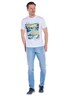 Herren T-Shirt mit Frontprint , Reinweiss