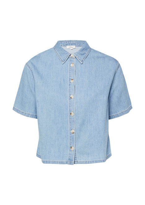 Denim-Bluse im Relaxed Fit
