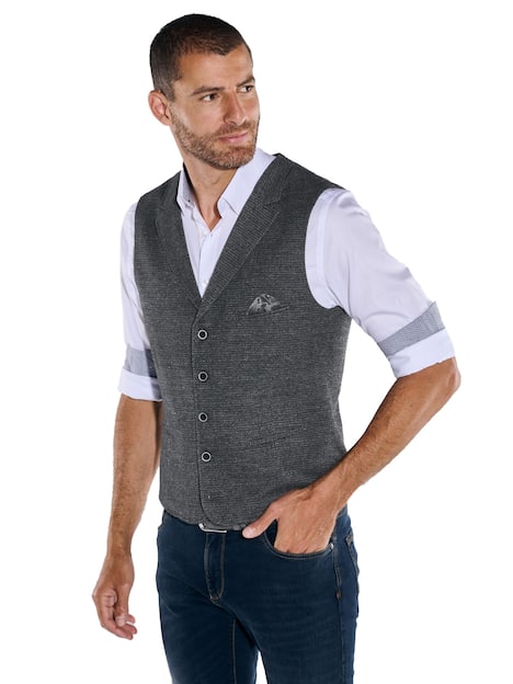 engbers Herren Sakko-Weste regular , Anthrazit