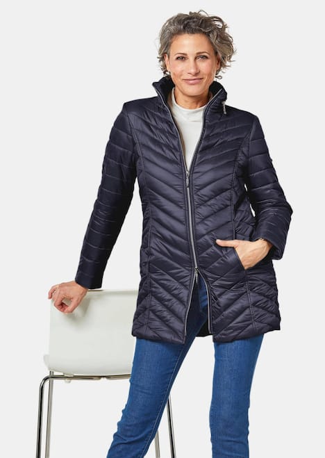 GOLDNER Gewatteerd jack Flatteus, licht, lang gewatteerd jack