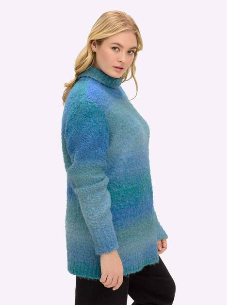 Pullover Langarm Jersey Sonstiges Muster Stehkragen