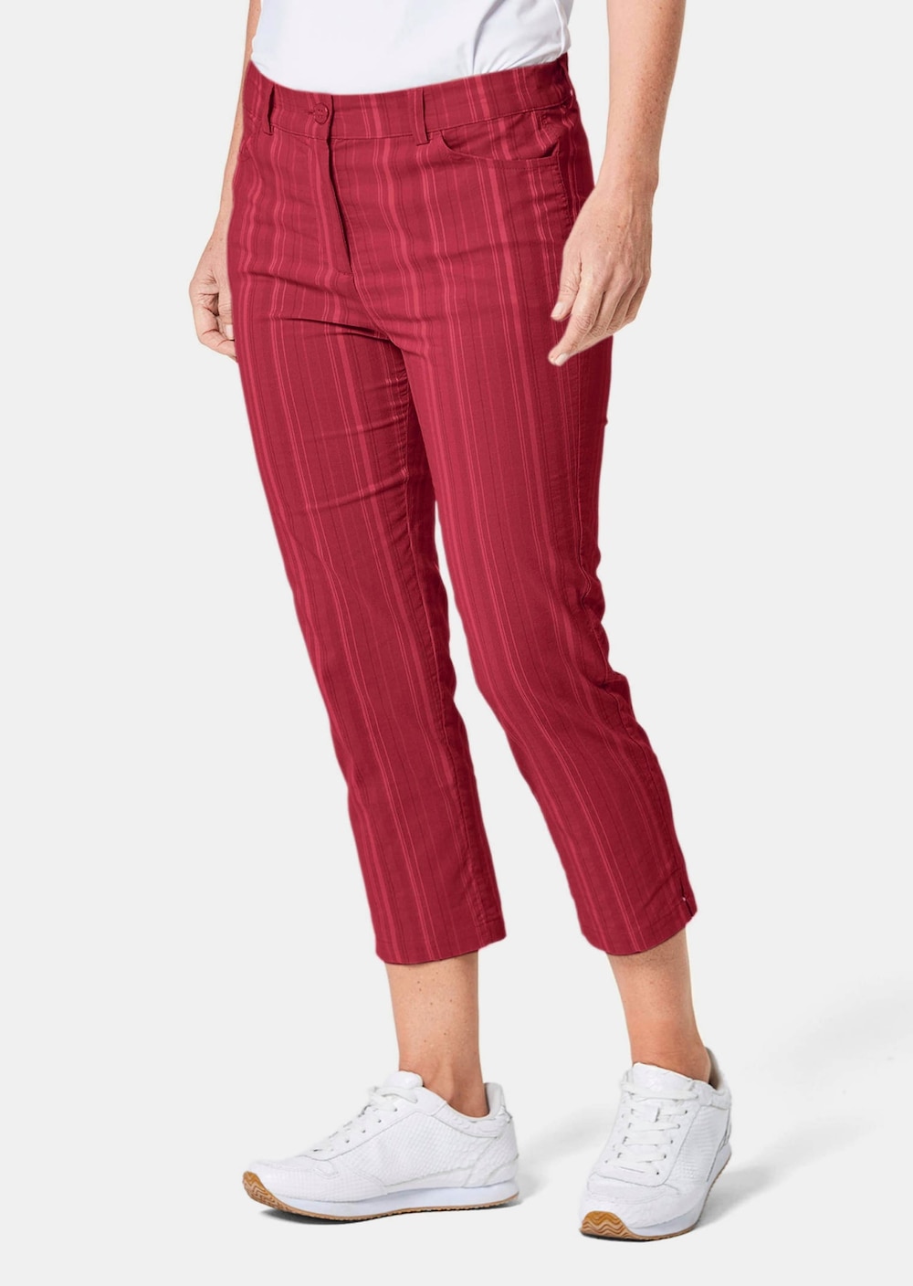 Verkürzte Struktur-Hose Verkürzte Strukturhose in elastischer Ware
